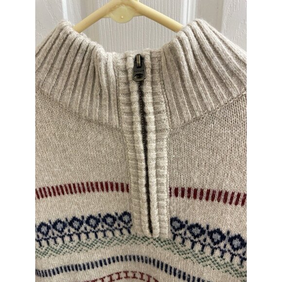 Fat Face U.K Mens Oatmeal Colour Ives Half Neck Jumper Size Medium Fair Isle - Picture 7 of 15